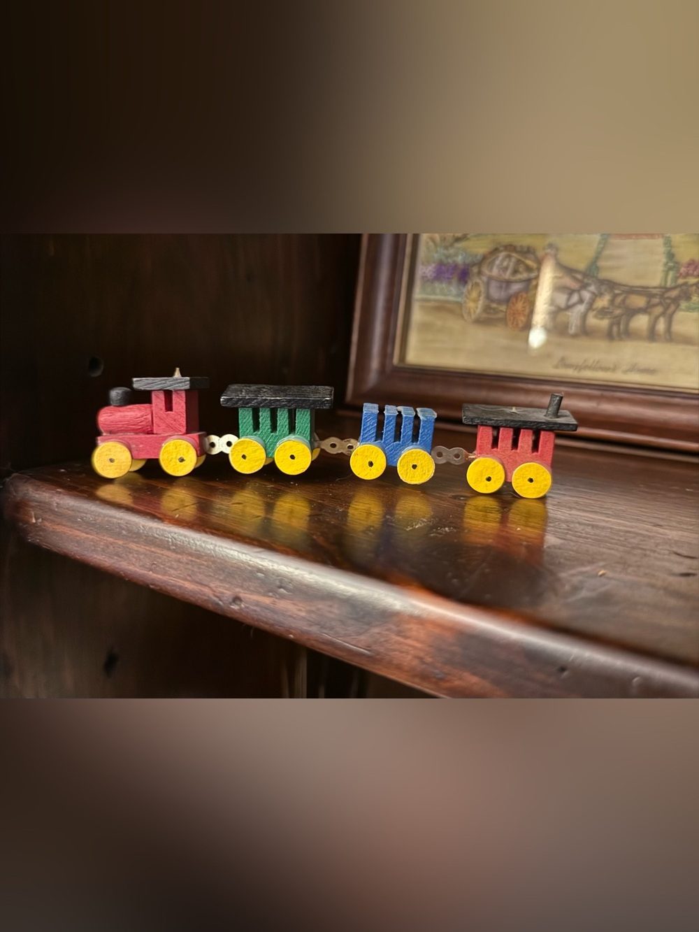 Vintage Kurt S Adler handcrafted tiny small train set.